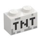 Brick 1 x 2 with Black 'TNT' Pixelated Print