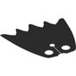 Neckwear Cape, Scalloped 5 Points with Black Back [Spongy Stretchable Fabric]