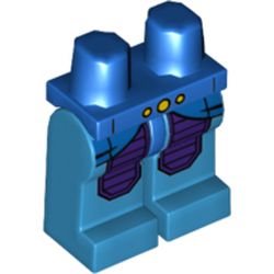Hips and Dark Azure Legs with Blue and Purple Space Armor and 3 Yellow Lights
