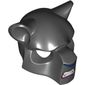 Mask Feline with Dark Blue Nose, Fangs and Gray Fur Print