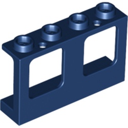 Window 1 x 4 x 2 Plane, Hollow Studs, Single Hole Top and Bottom for Glass