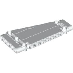 LEGO part PANEL WITH ANGLE 5X11 in White