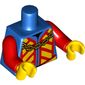 Torso Jacket with Red and Yellow Chevrons and Gold Chain Print (King), Red Arms, Yellow Hands