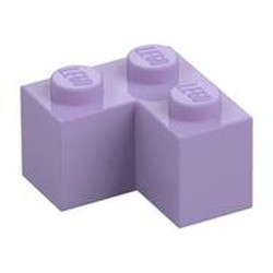 LEGO part  BRICK CORNER 1X2X2 in Lavender