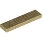 Tile 1 x 4 with Wood Grain Medium Nougat Print