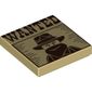 Tile 2 x 2 with 'WANTED' Western Bandit Poster Print