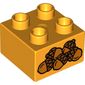 Duplo Brick 2 x 2 with Acorns print