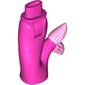 Minidoll Hips and Fishtail (Mermaid) with Bright Pink Tail Fin Print