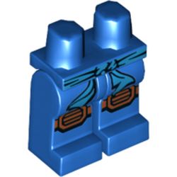 Hips and Blue Legs with Medium Azure Sash and Medium Nougat Knee Pads Print
