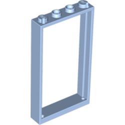 LEGO part 10040289 FRAME 1X4X6 in Light Royal Blue/ Bright Light Blue