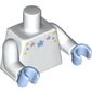 Torso Bright Pink, Bright Light Yellow and Bright Light Blue Stars Print, White Arms, Bright Light Blue Hands