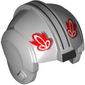 Helmet Rebel Pilot, Center Ridge with Red Insignia Print