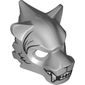 Mask Tiger with White Fangs, Black Fur and Open Mouth with Teeth Print