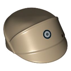 Hat / Cap Imperial Officer with Silver and Black Code Disc and Dark Brown Stains Print