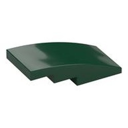 LEGO part  BRICK W. BOW 2X4 in Earth Green/ Dark Green