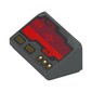 Slope 30° 1 x 2 x 2/3 with Dark Red Horizon Screen and Gold Switches and Buttons Print