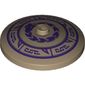 Dish 4 x 4 Inverted [Radar] with Gray and Dark Purple Snake and Geometric Print
