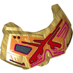 Large Figure Chest Cover, Armour Small with Red and Orange Print