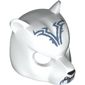 Mask Bear with Black Nose, Fangs, Gray Chin and Tribal Markings Print