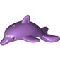Animal, Dolphin, Jumping with Bottom Axle Holder and Blue Eyes and White Decorative Trim on Forehead Print