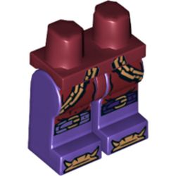 Hips and Dark Purple Legs with Copper Chains, Buckles on Knees and Bones on Feet Print