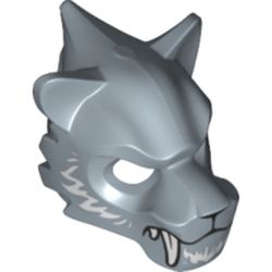 Mask Tiger with White Fangs and Fur Print
