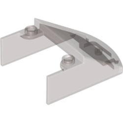 LEGO part  WINDSCREEN 4X5X1, 1/3 W/ STUDS in Transparent Brown/ Trans-Brown