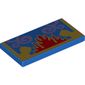 Tile 2 x 4 with Gold, Red and Lavender Oriental Rug Print