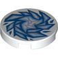 Tile Round 2 x 2 with Bottom Stud Holder with Ice Print