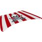 Sail, Rectangle, 27 x 17 with Red Stripes, Skull and Crossed Swords Print