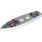 Sports Surfboard Standard with Pink and Medium Azure Swirls and Yellow Stars Print