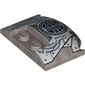 Slope Curved 3 x 4 x 2/3 Triple Curved with 2 Sunk Studs and Armor Plates and Grille with Vent Print
