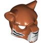 Mask Feline with Black Nose, Eyebrows and Tiger Stripes Print
