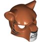 Mask Feline with Black Nose, Large Tiger Stripes and Fangs Print