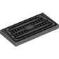 Tile 2 x 4 with Silver Car Grille Print