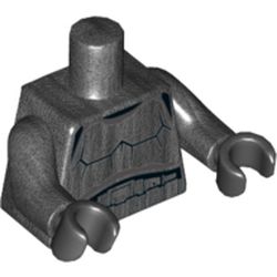 Torso Armor, Black Detailing without Shoulder Belts Print (Shadow Stormtrooper), Pearl Titanium Arms, Black Hands