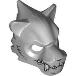 Mask Tiger with White Fangs and Black Fur Print
