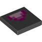 Tile 2 x 2 with Light Purple, Medium Purple and Purple Minecraft Geometric Print