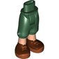 Minidoll Hips and Cropped Trousers with Light Nougat Legs and Brown / Reddish Brown Boots Print