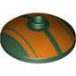 Dish 3 x 3 Inverted [Radar] with Orange Stripes Print