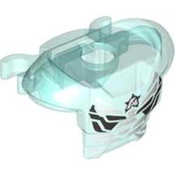 Minifig Neckwear Armor Space with Shoulder Protection and 2 Clips with Dark Gray and White Armor Plates and Ultra Agents Logo Print
