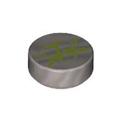 Tile Round 1 x 1 with Ultra Agents Toxic Print
