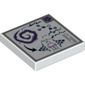 Tile 2 x 2 with Minifigure, Arrow, Ruler and Molecule (Brainstein's Classified Notes) Print