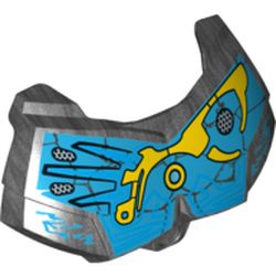 Large Figure Chest Cover, Armour Small with Dark Azure and Yellow Print (Gali)