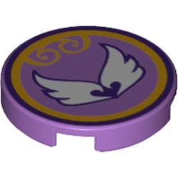 Tile Round 2 x 2 with Wind Power Icon Print