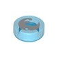Tile Round 1 x 1 with Water Power Icon Print