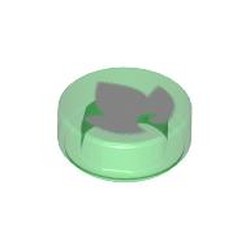 Tile Round 1 x 1 with Earth Power Icon Print