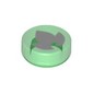 Tile Round 1 x 1 with Earth Power Icon Print