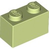 Yellowish Green Brick 1 x 2