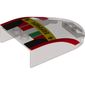 Windscreen 6 x 4 x 1 Curved with 'Ferrari', Italian Flag and Black and Red Print